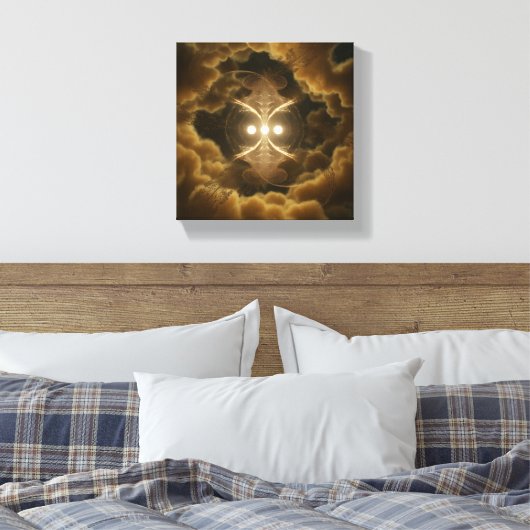 Abstract Golden Energy Canvas Art Leinwanddruck (Insitu (Schlafzimmer))