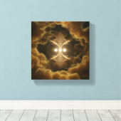 Abstract Golden Energy Canvas Art Leinwanddruck (Insitu (Holzboden))