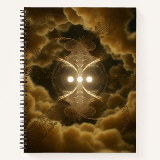 Abstract Golden Energy Spiral Notebook Notizblock (Vorderseite)