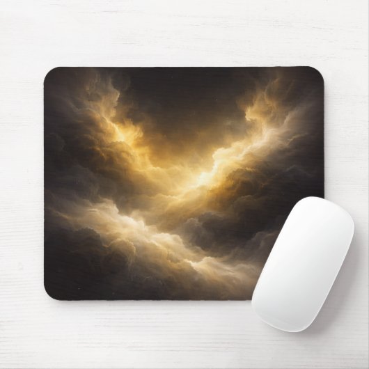 Abstract Golden Nebula Mouse Pad Mousepad (Mit Mouse)