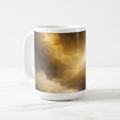 Abstract Golden Nebula Mug Kaffeetasse (Vorderseite Links)