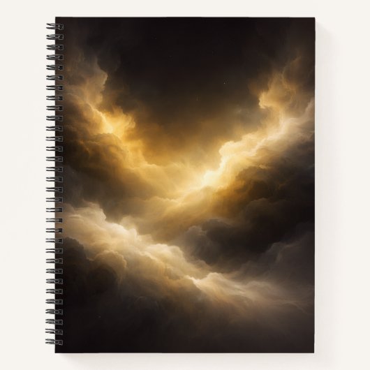 Abstract Golden Nebula Spiral Notebook Notizblock (Vorderseite)