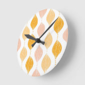 Abstract golden ogee pattern background runde wanduhr (Winkel)