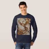 Abstract Golden Phoenix Rising  T-Shirt (Vorne ganz)