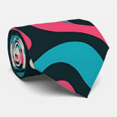 Abstract Graffiti - Bold Vibrant Line Art Style Krawatte (Gerollt)