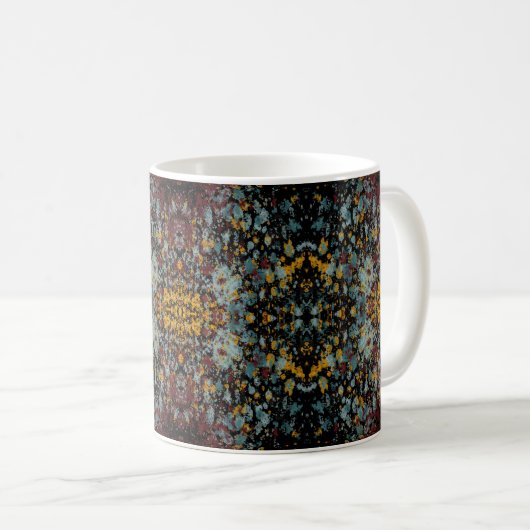 Abstract Graffiti Splatter Painting Art On Black  Kaffeetasse (VorderseiteRechts)