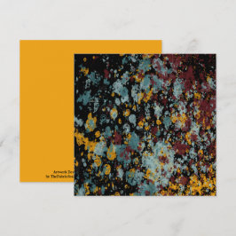 Abstract Graffiti Splatter Painting Art On Black Karte