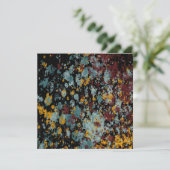 Abstract Graffiti Splatter Painting Art On Black Karte (Stehend Vorderseite)