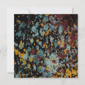 Abstract Graffiti Splatter Painting Art On Black Karte (Vorderseite)