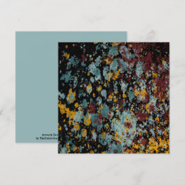 Abstract Graffiti Splatter Painting Art On Black Karte