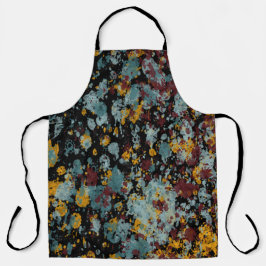 Abstract Graffiti Splatter Painting Art On Black Schürze