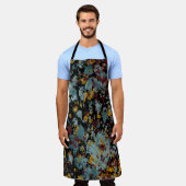 Abstract Graffiti Splatter Painting Art On Black Schürze (Getragen)