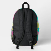 Abstract graffiti urban street art colorful textu bedruckter rucksack (Rückseite)