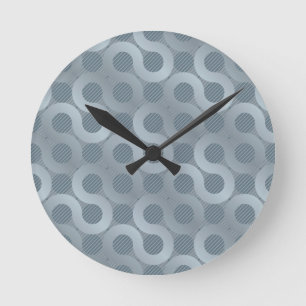 Abstract gray flow background runde wanduhr