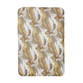 Abstract Gray Marble Texture with Flowing Gold Badematte (Vorderseite Vertikal)