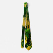 Abstract Green and Gold Metal Textures Krawatte (Rückseite)