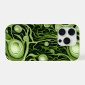 Abstract Green Bio‑Organic Pattern iPhone Hülle (Rückseite (Horizontal))