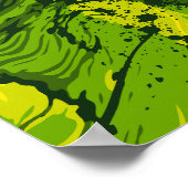 Abstract Green Energy Splash Poster (Ecke)