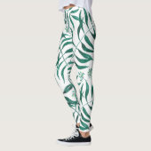 Abstract Green Foliage Leggings (Links)