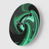 Abstract Green Heart Wall Clock Große Wanduhr (Winkel)