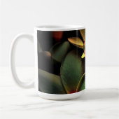 Abstract Green Yellow Red Fractal Art Flower Kaffeetasse (Links)