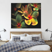 Abstract Green Yellow Red Fractal Art Flower Leinwanddruck (Insitu (Schlafzimmer))