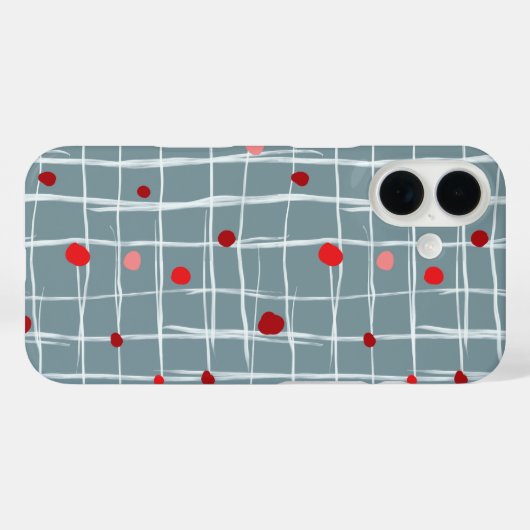 Abstract Grid Pattern Phone Case (Rückseite (Horizontal))