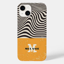 Abstract grunge aesthetic minimal Monogram Case-Mate iPhone 14 Hülle