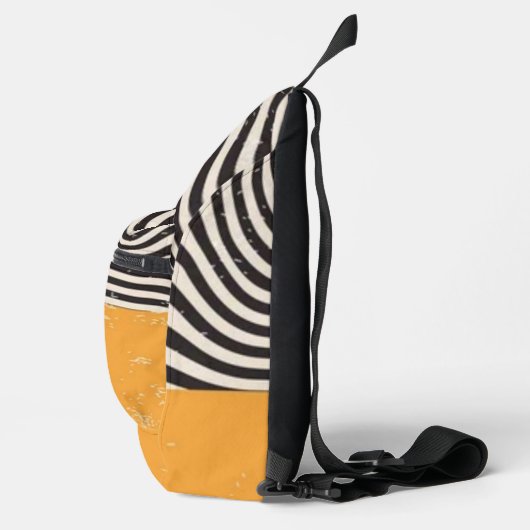 Abstract grunge aesthetic  minimal Monogram Crossbody Bag (Rechts)