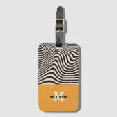 Abstract grunge aesthetic minimal Monogram Gepäckanhänger (Vorderseite Vertikal)