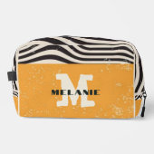 Abstract grunge aesthetic  minimal Monogram Waschbeutel (Vorderseite)