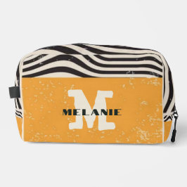 Abstract grunge aesthetic  minimal Monogram Waschbeutel