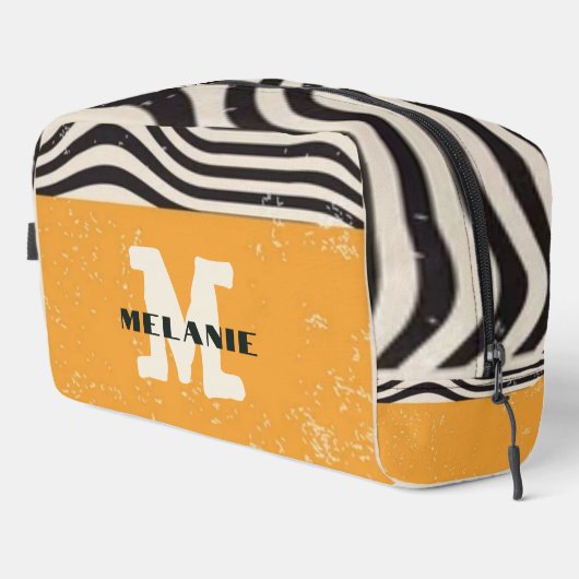 Abstract grunge aesthetic  minimal Monogram Waschbeutel (Rechte Ecke)