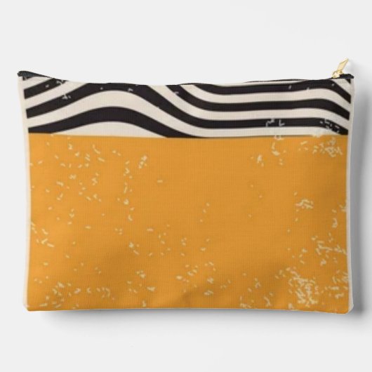 Abstract grunge aesthetic  minimal Monogram Zubehörtasche (Rückseite)