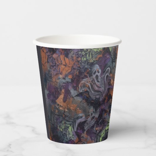 Abstract Halloween Pappbecher (Vorderseite)