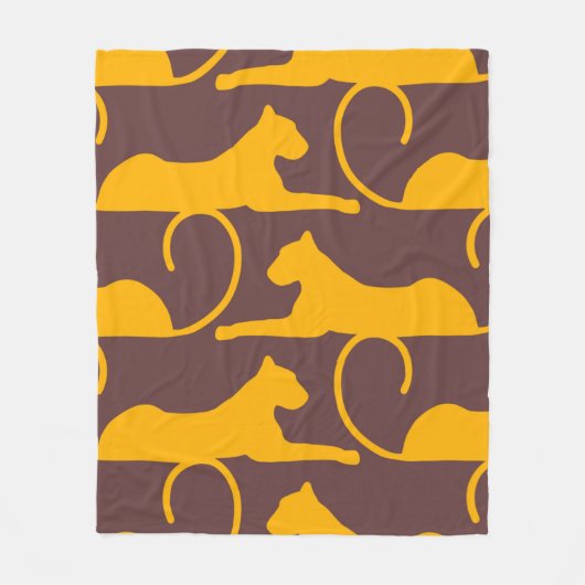 Abstract Hand Drawing Leopard Cheetah Panther Cat Fleecedecke (Vorderseite)