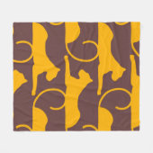 Abstract Hand Drawing Leopard Cheetah Panther Cat Fleecedecke (Vorderseite (Horizontal))