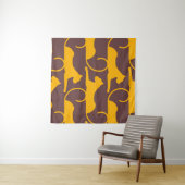 Abstract Hand Drawing Leopard Cheetah Panther Cat Wandteppich (Beispiel (Horizontal))