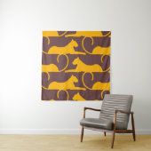 Abstract Hand Drawing Leopard Cheetah Panther Cat Wandteppich (Beispiel)