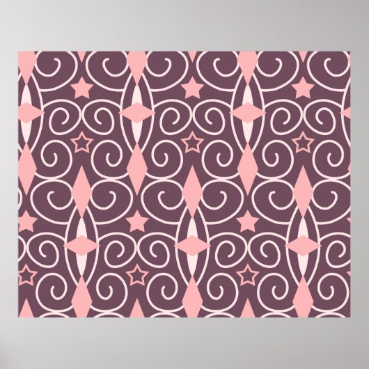 Abstract Hand Drawing Ornamental Geometric Shapes Poster (Vorne)