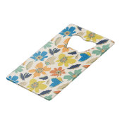 Abstract Hand-Drawn Boho Floral Pattern Geldbeutel Flaschenöffner (Rückseite Schrägansicht)