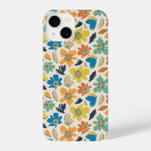 Abstract Hand-Drawn Boho Floral Pattern iPhone Hülle (Rückseite)