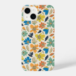 Abstract Hand-Drawn Boho Floral Pattern iPhone 14 Hülle
