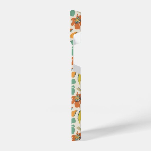 Abstract Hand-Drawn Boho Floral Pattern iPhone Hülle (Linke Seite)