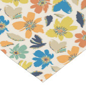 Abstract Hand-Drawn Boho Floral Pattern Kurzer Tischläufer (Ecke)