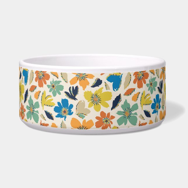 Abstract Hand-Drawn Boho Floral Pattern Napf (Vorderseite)