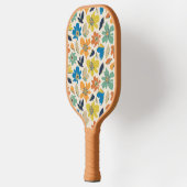 Abstract Hand-Drawn Boho Floral Pattern Pickleball Schläger (Links)