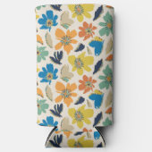 Abstract Hand-Drawn Boho Floral Pattern Selters Dosenkühler (Vorderseite)