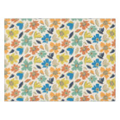 Abstract Hand-Drawn Boho Floral Pattern Tischdecke (Vorderseite (Horizontal))