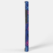 Abstract Hand-Drawn Scribble Pattern on Blue Samsung Galaxy Hülle (Rechte Seite)